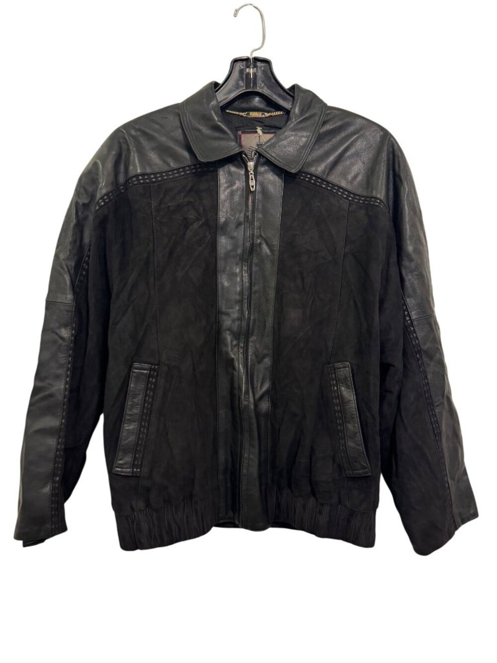 Torras Black Leather & Suede Jacket Made In Spain